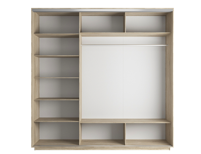 Шкаф-купе Экспресс 3-х дверный (Фото №1005 Абстракция розовая), Сонома