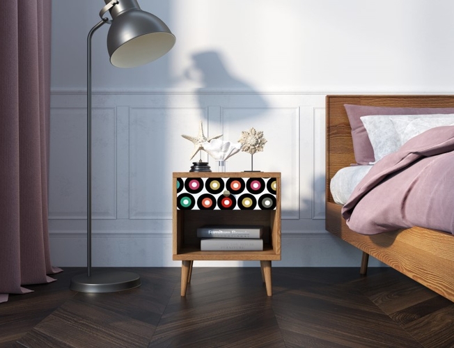 Тумбочка Berber с открытой полкой 37 принт (Арт BB33/Print_37)