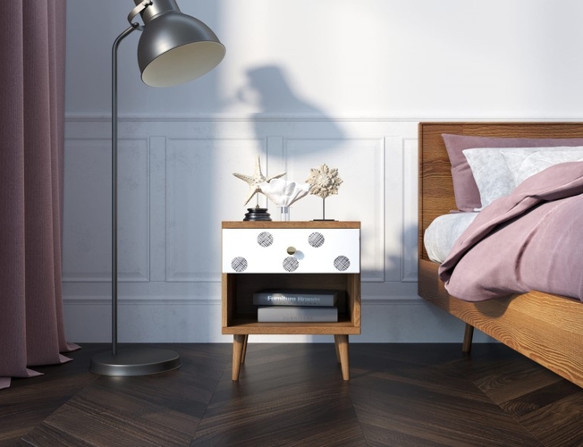 Тумбочка Berber с открытой полкой 35 принт (Арт BB33/Print_35)