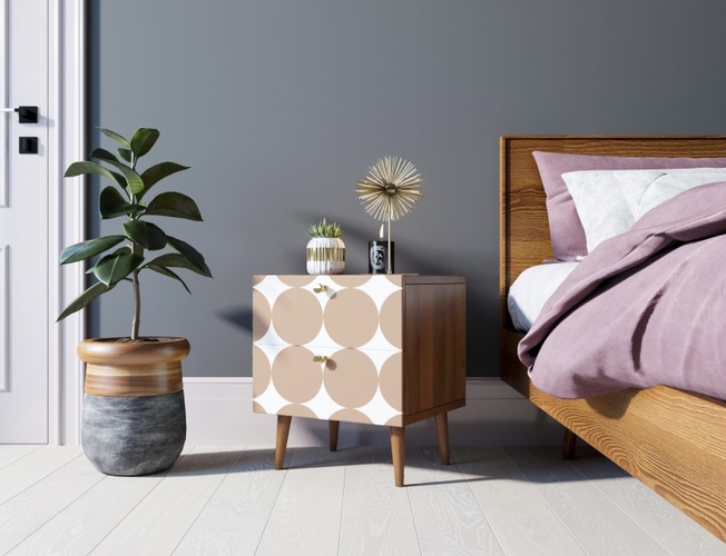 Тумбочка Berber с двумя ящиками 17 принт (Арт BB03/Print_17)