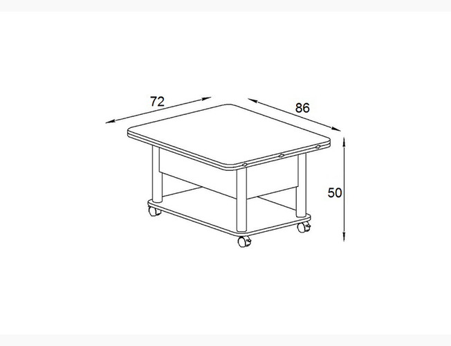 Стол-трансформер Виват темный шимо/хром (Арт. 402951)