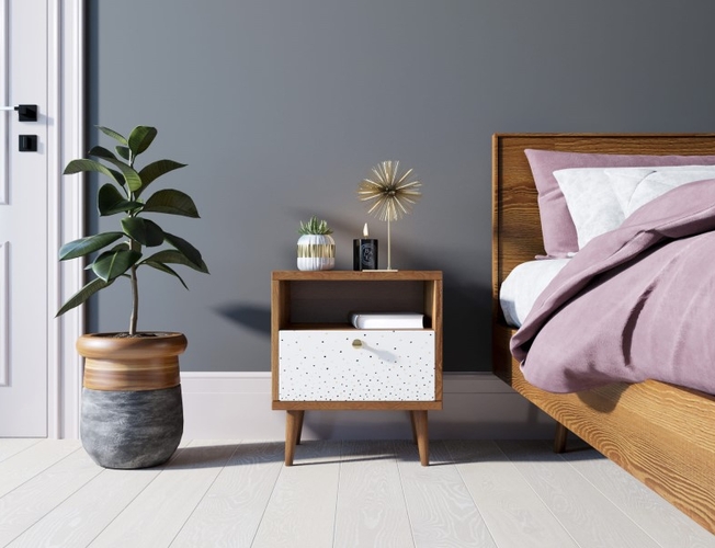 Тумбочка Berber с одним ящиком 15 принт (Арт BB06/Print_15)