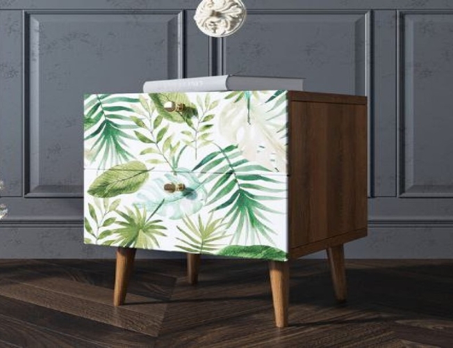 Тумбочка Berber с двумя ящиками 4 принт (Арт ВВ03/Print_04)