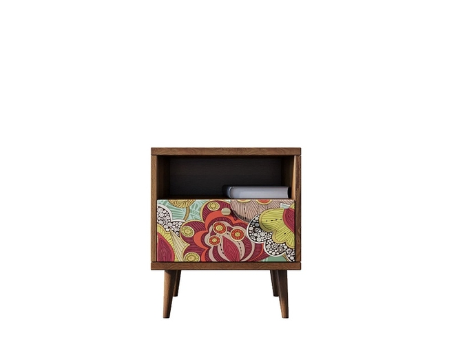 Тумбочка Berber с одним ящиком 06 принт (Арт BB06/Print_06)