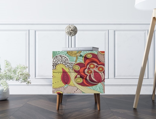 Тумбочка Berber с двумя ящиками 06 принт (Арт BB03/Print_06)