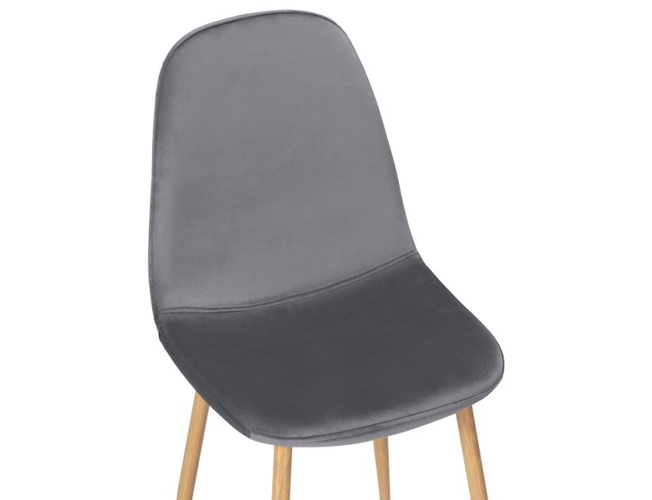 Стул на металлокаркасе Lilu dark grey/wood (Арт.15122))